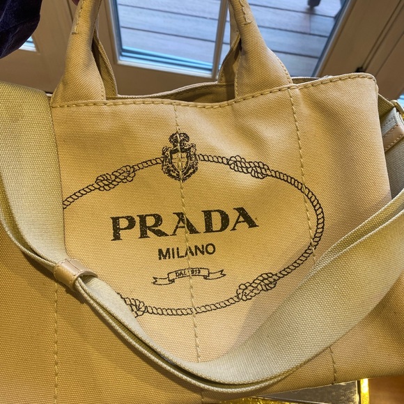Authentic Prada Canapa Corda Large Tote with original box, and certificate. - Picture 13 of 16
